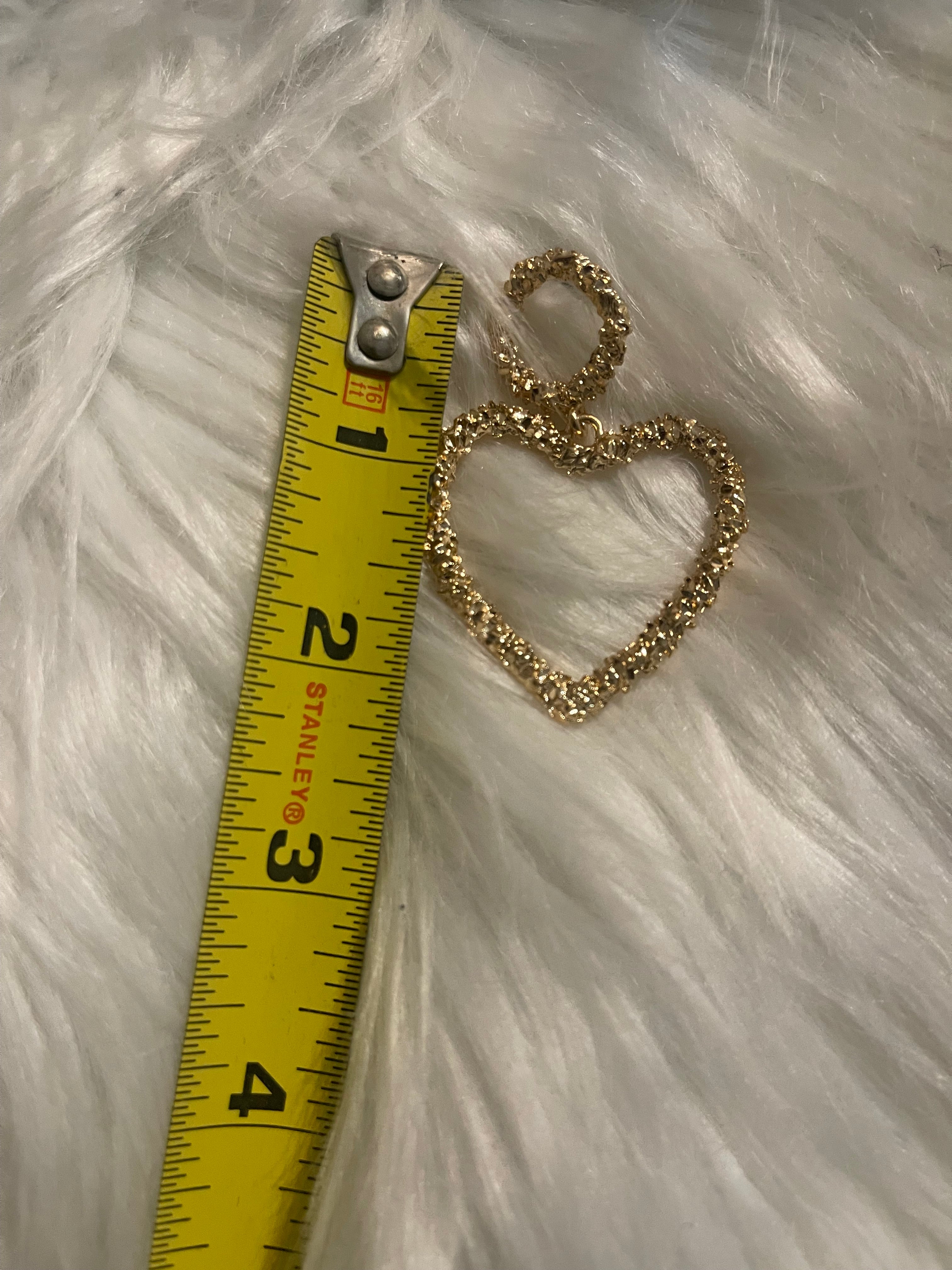 Gold-Tone Nugget Texture Earrings