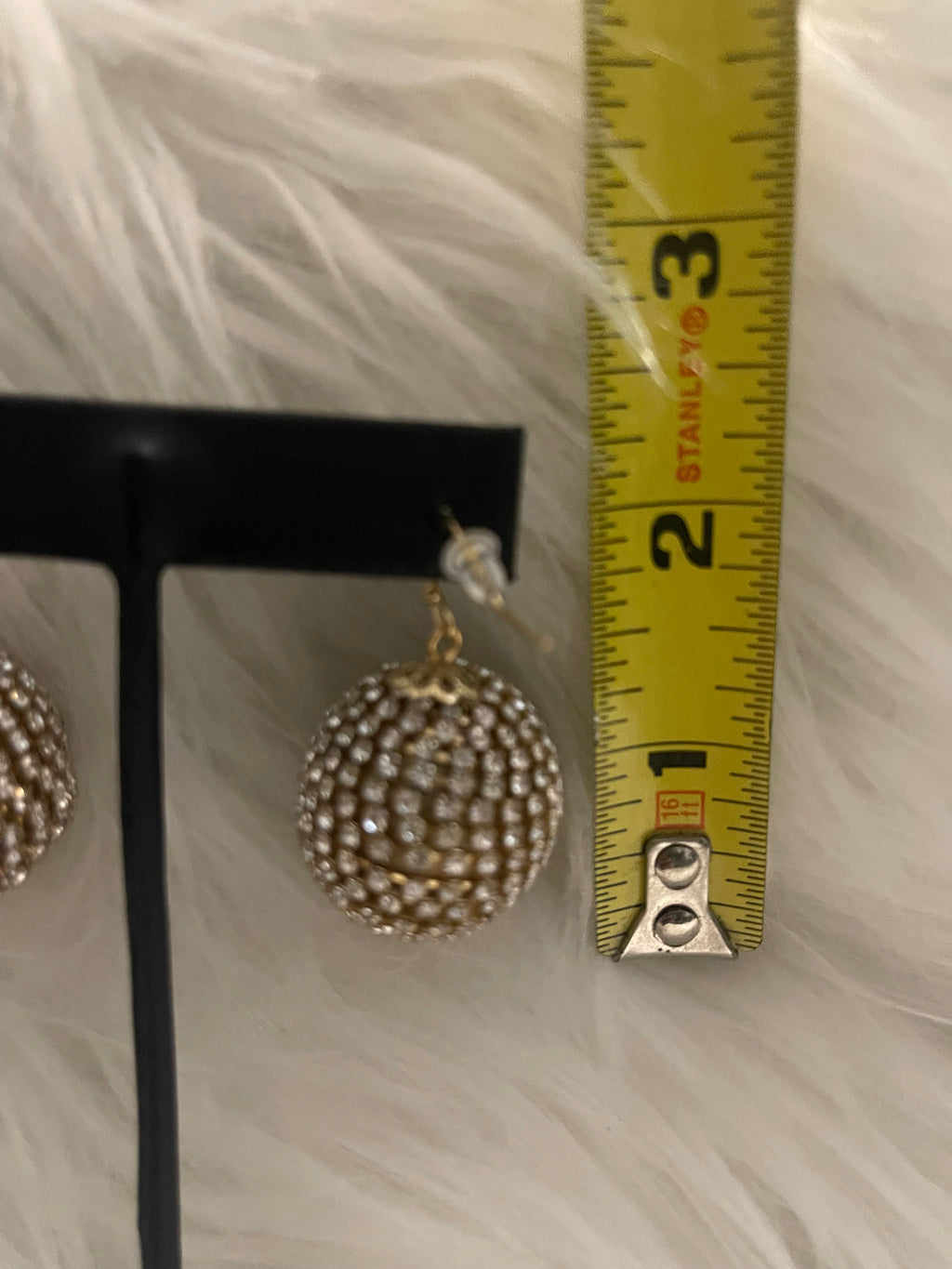 Gold-Tone Ball Teardrop Earrings