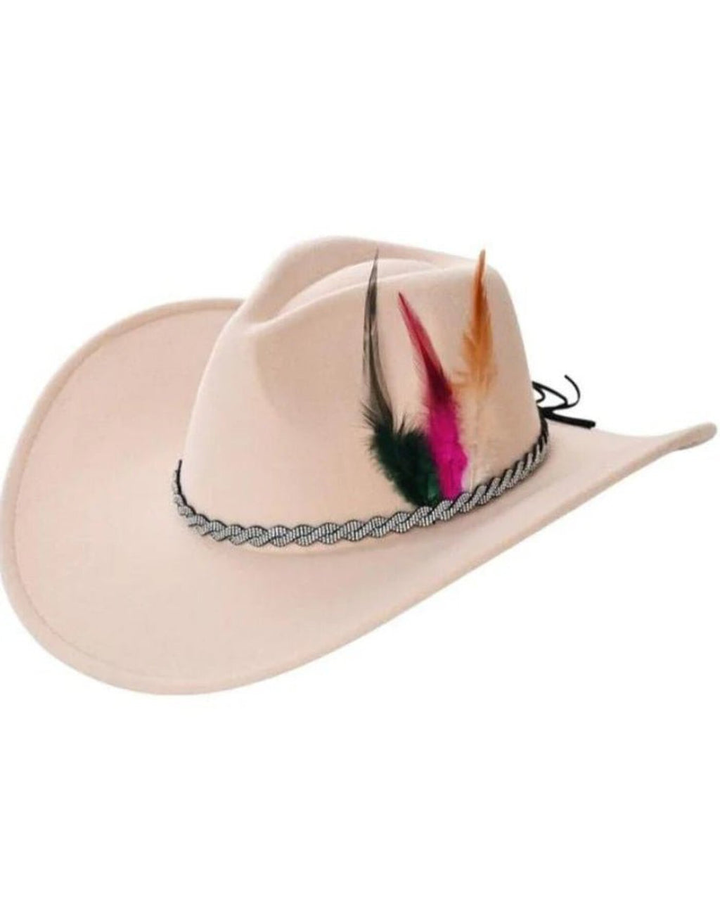 Rhinestone Twisted Band Fedora Hat