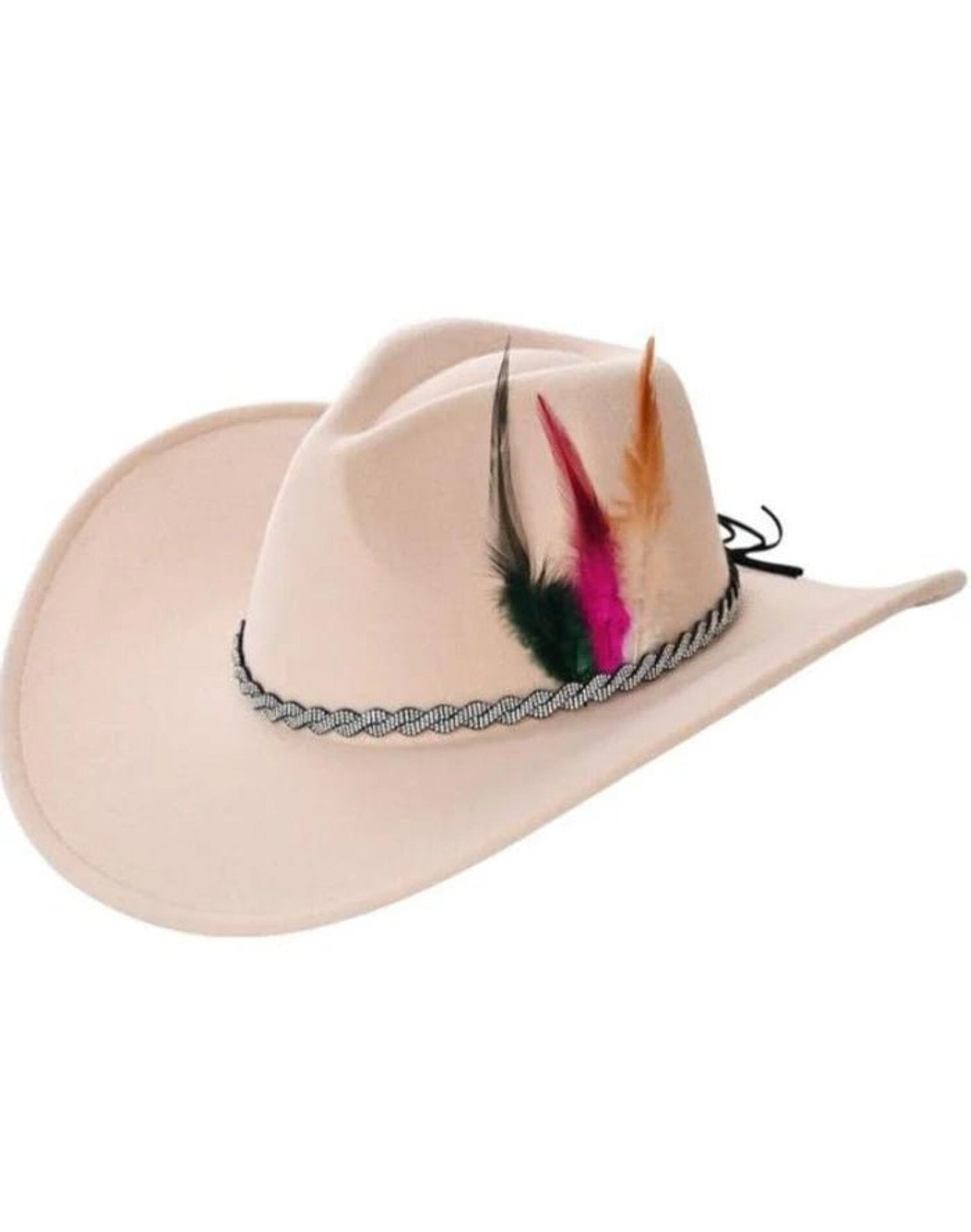 Rhinestone Twisted Band Fedora Hat