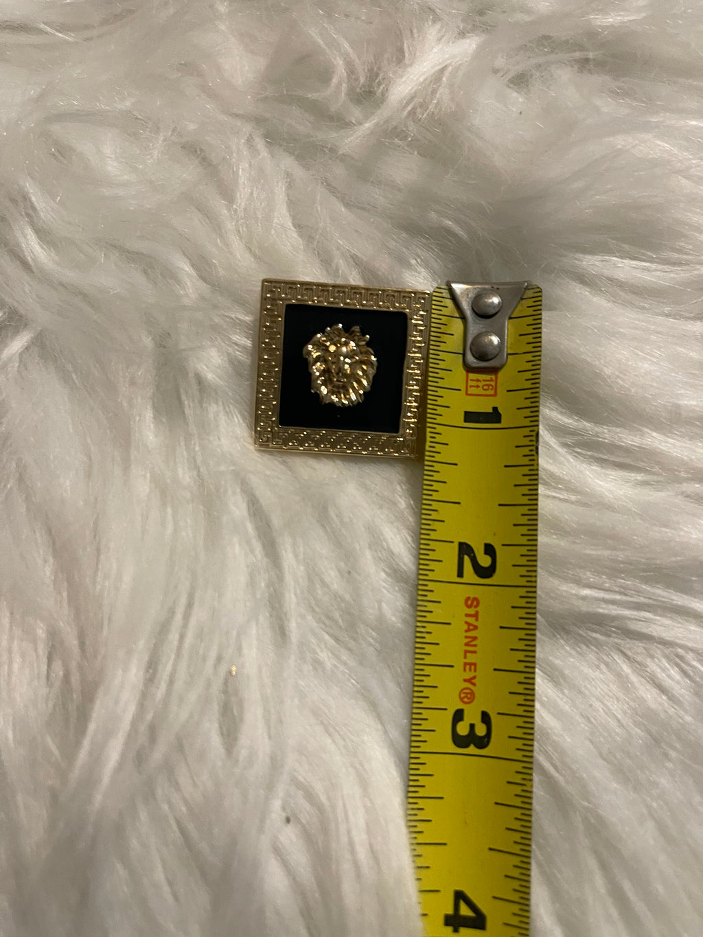 Gold Lion Head Stud Earrings