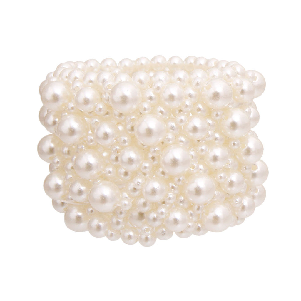 Varying Cream Pearl Band Bracelet