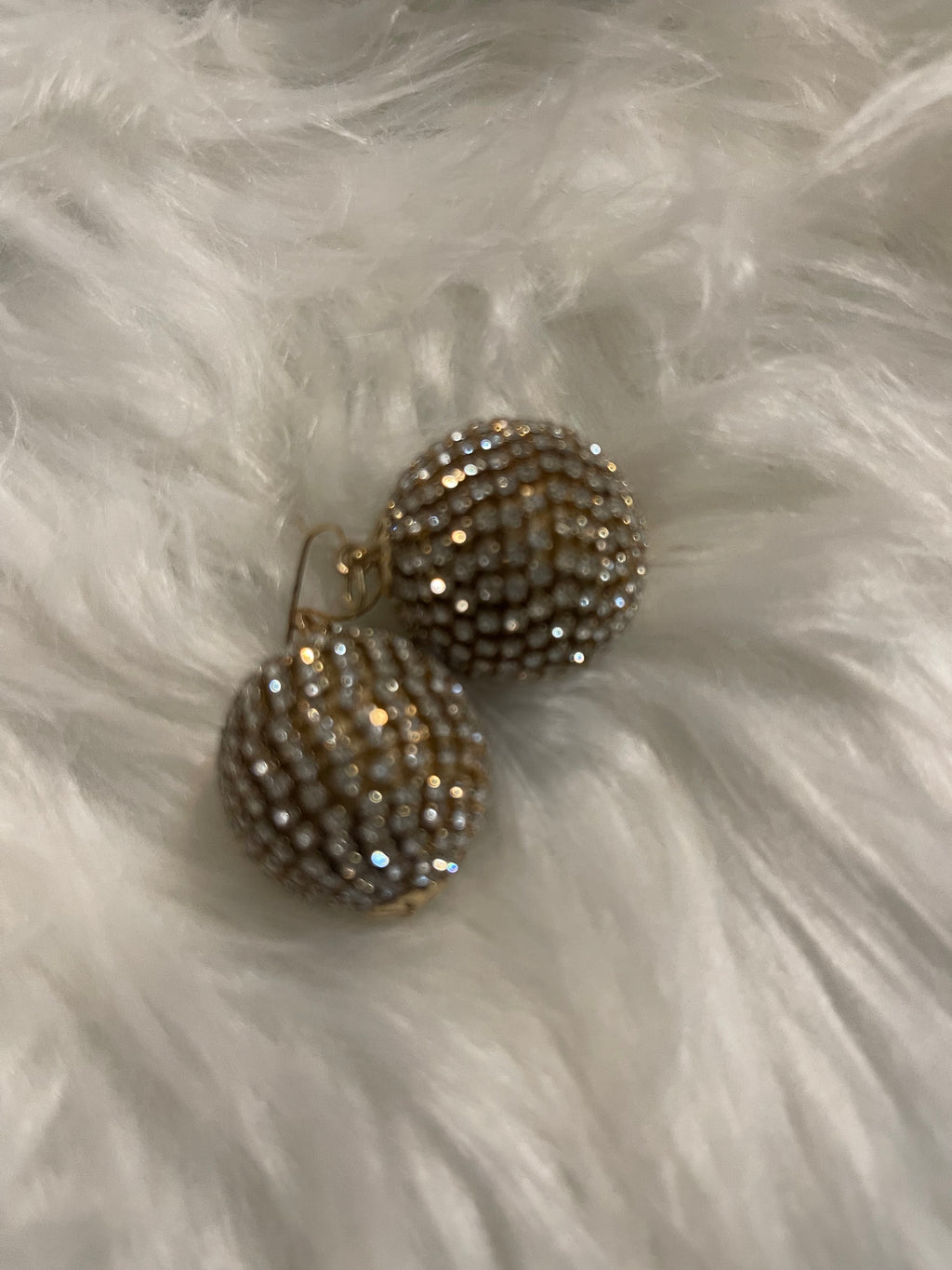 Gold-Tone Ball Teardrop Earrings