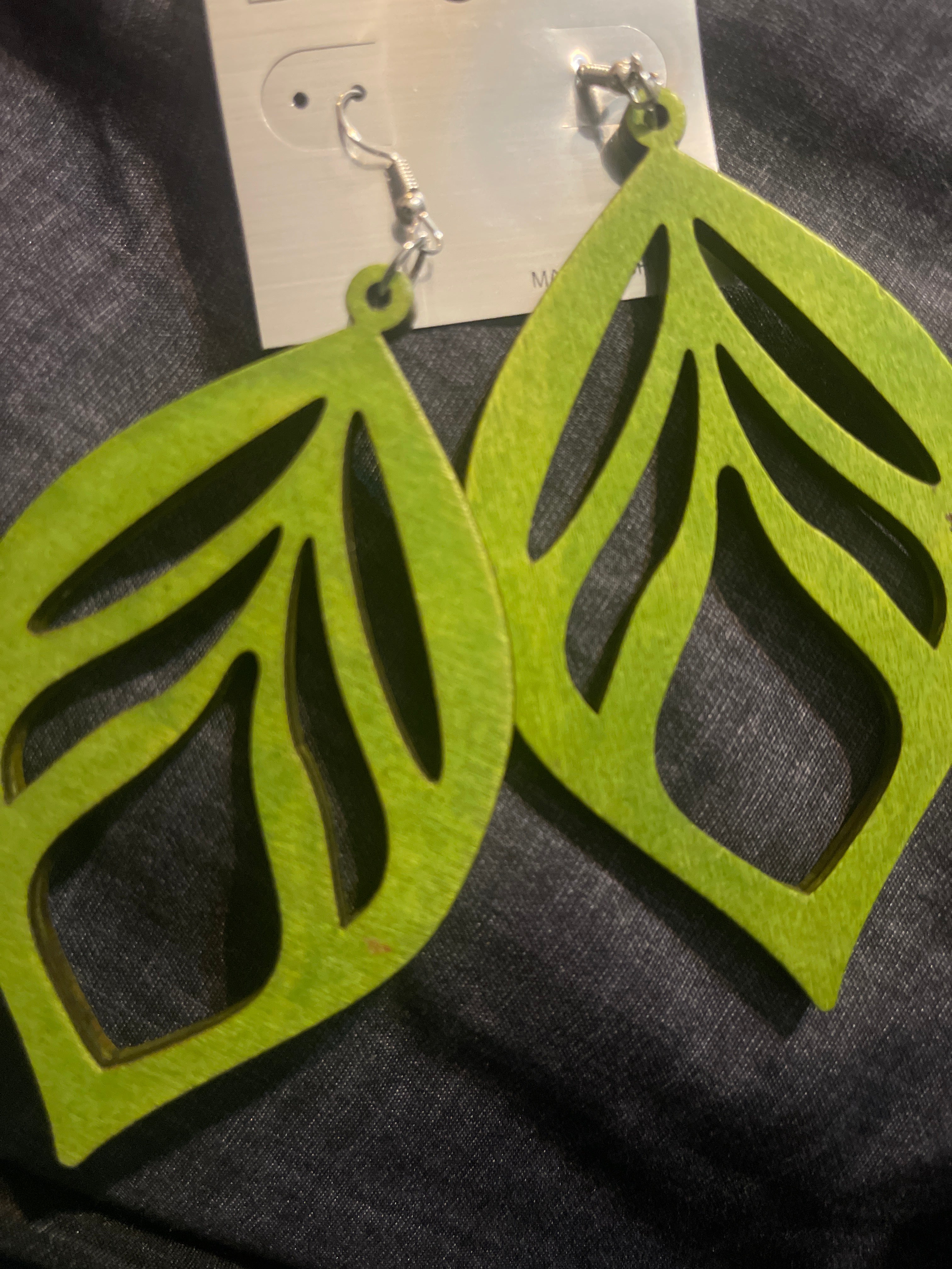 Leaf Wood Earrings
