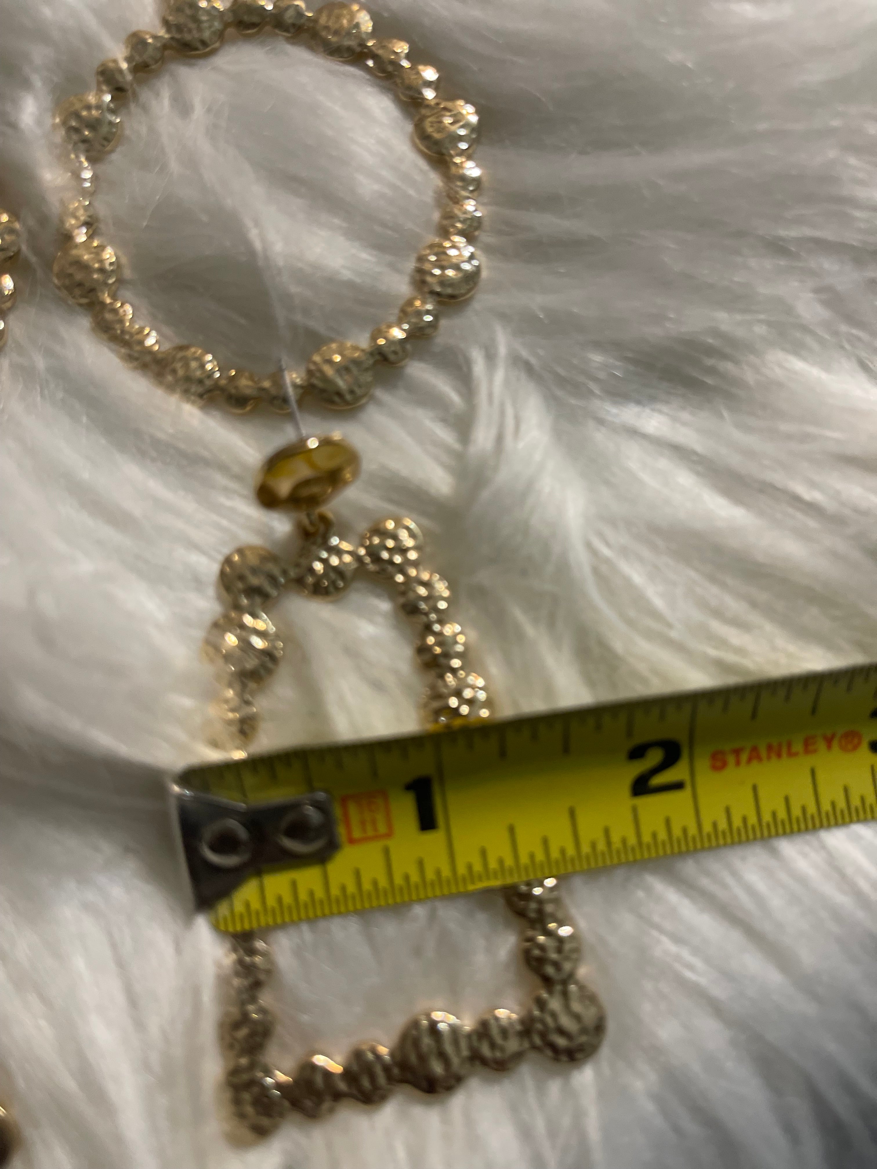 Large Hammered Texture Teardrop Earrings