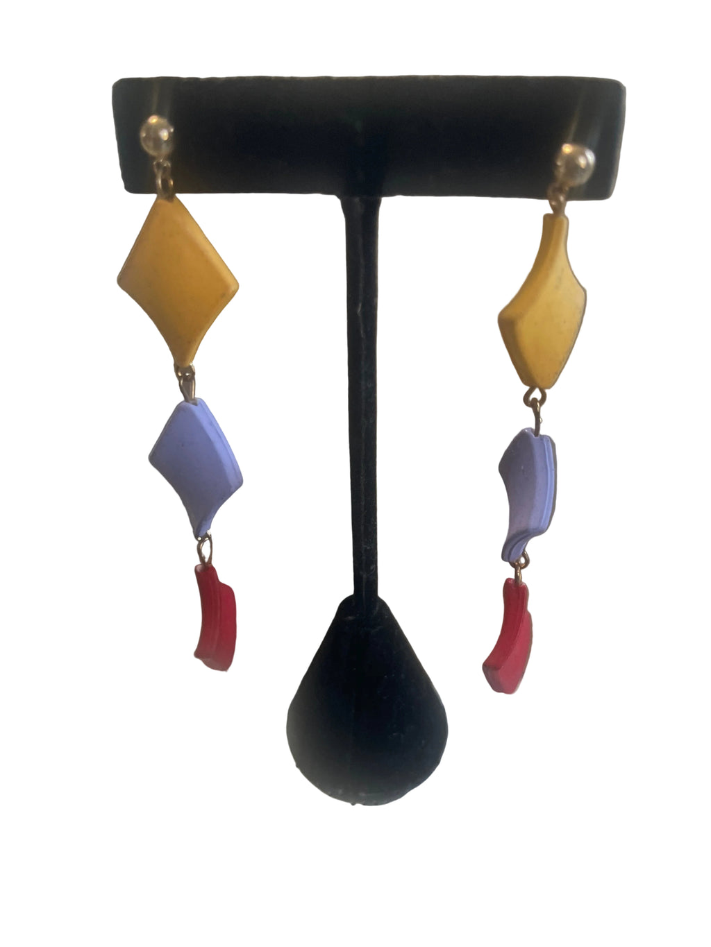 Polymer Triangle Dangle Earrings