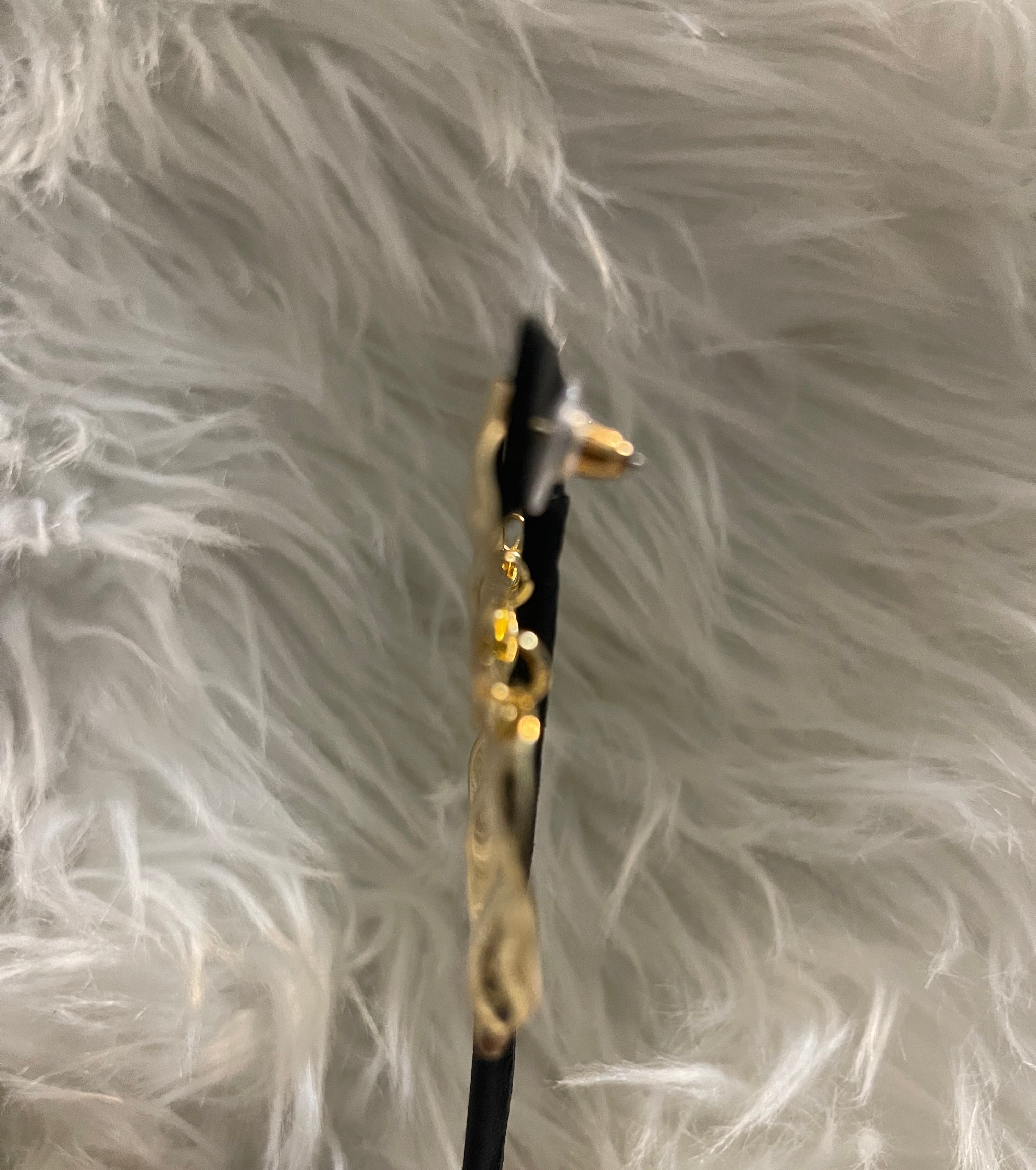 Gold Hammered Irregular Drop Earrings