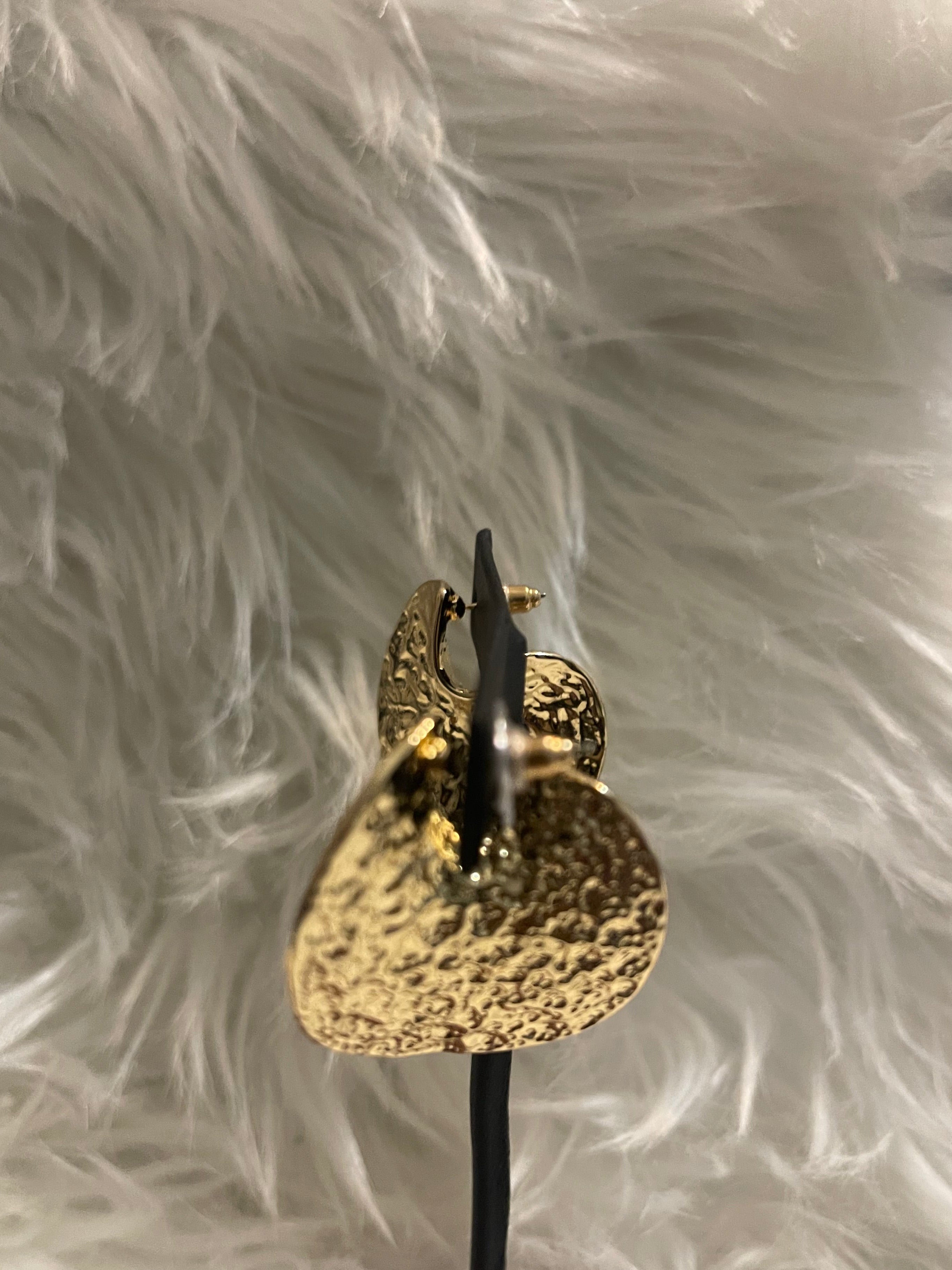 Hammered Statement Teardrop Earrings