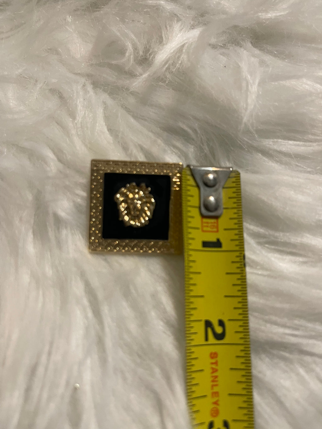 Gold Lion Head Stud Earrings