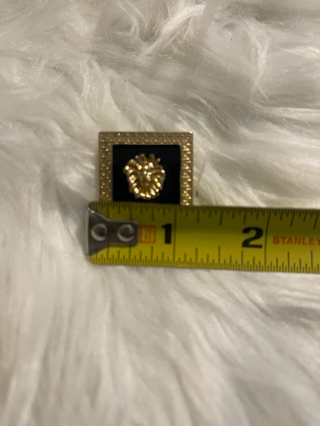 Gold Lion Head Stud Earrings