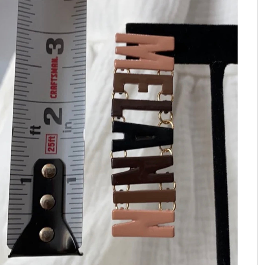 Melanin Linked Letter Drop Earrings