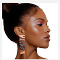 Melanin Linked Letter Drop Earrings