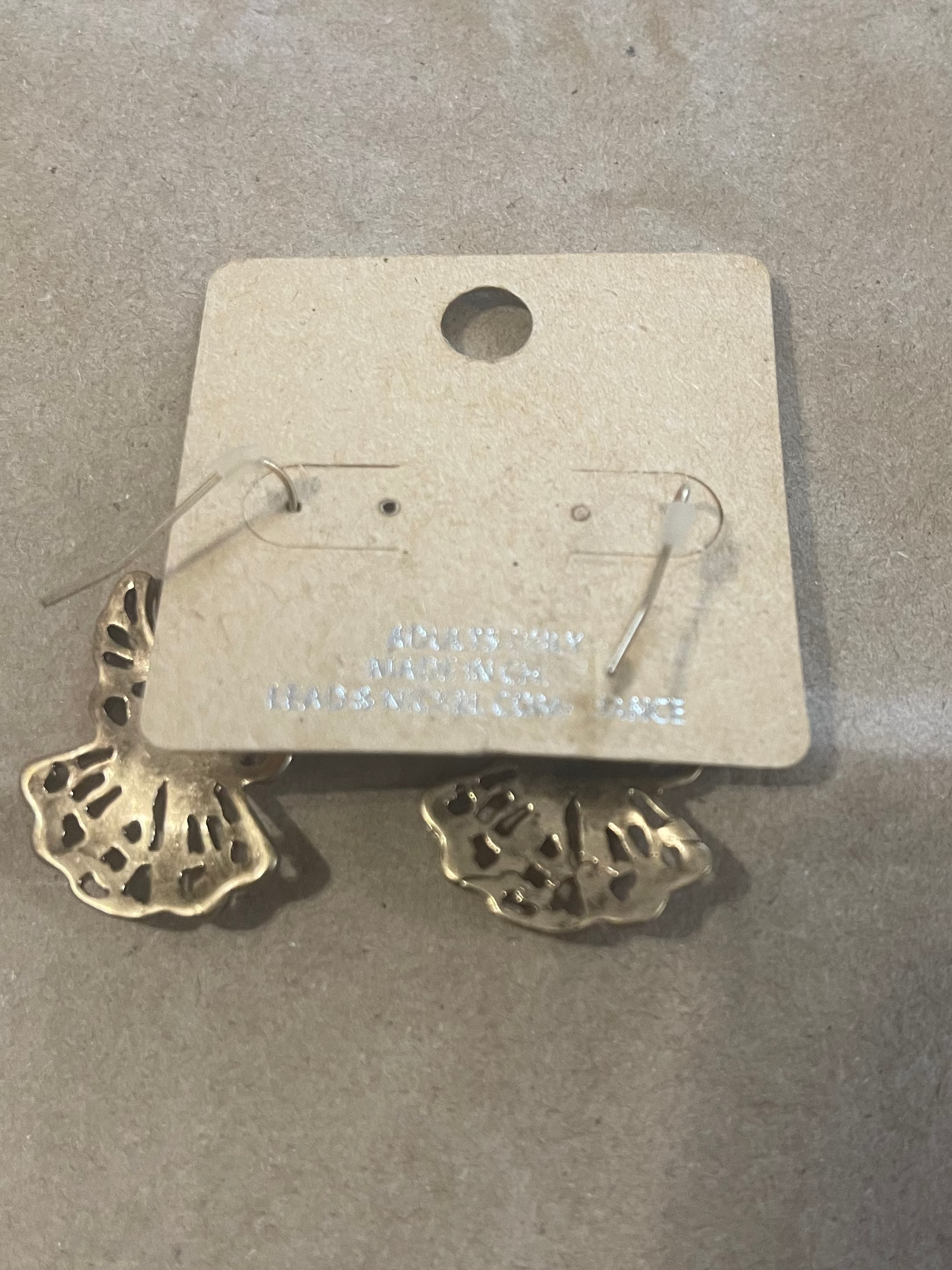 Gold Filigree Angel Earrings