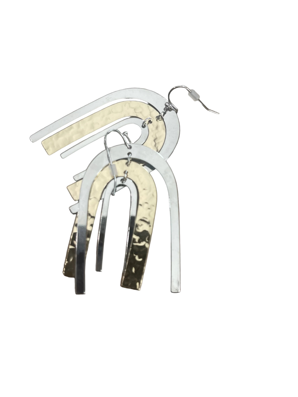 Triple Arch Metal Dangle Earrings