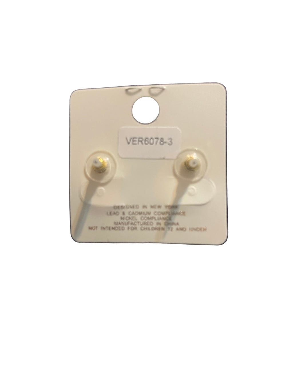 Red and Black Rhinesftone Football Design Stud Earrings