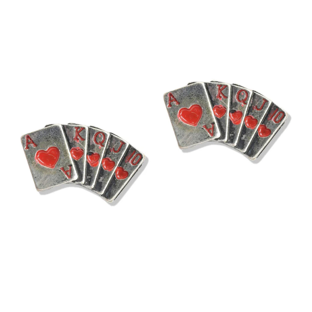 Playing Cards Stud Earrings