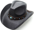 Turquoise Studded Band Cowboy Hat