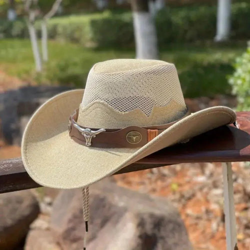 Breathable Curved Brim Cowboy Hat - Rosmarray Collections, LLC.