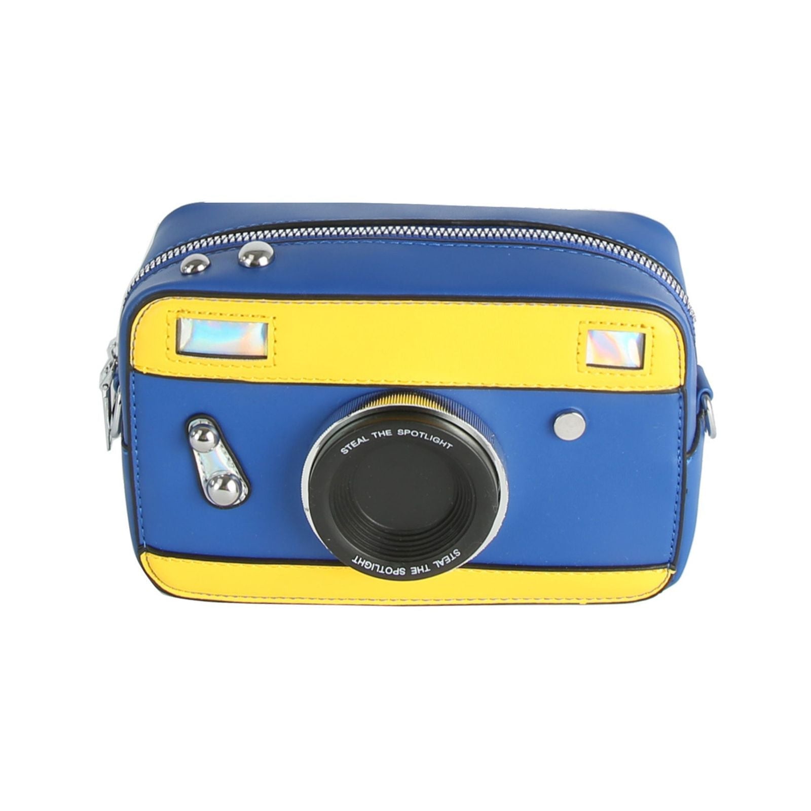  Crossbody Blue Yellow Camera Crossbody Bag