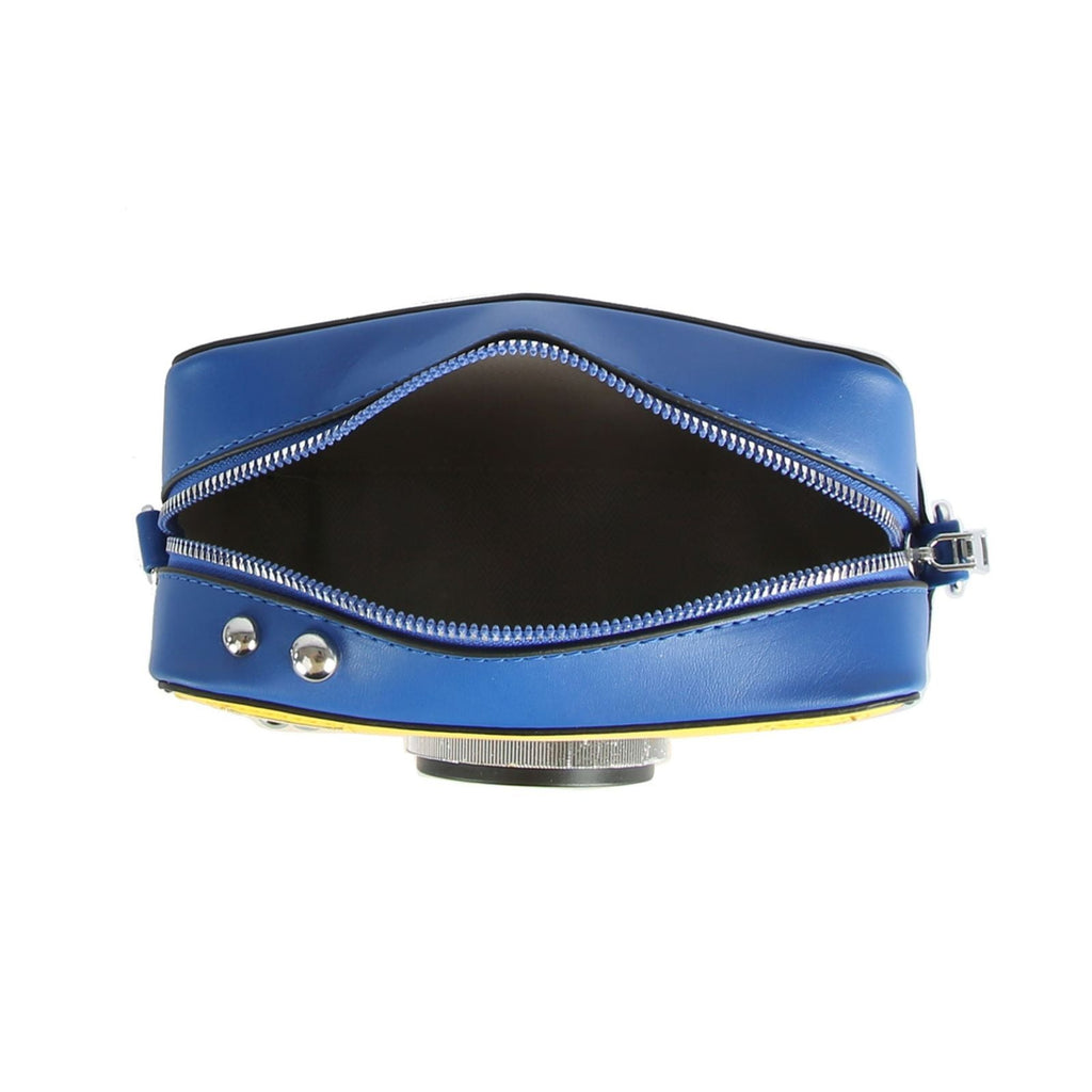  Crossbody Blue Yellow Camera Crossbody Bag