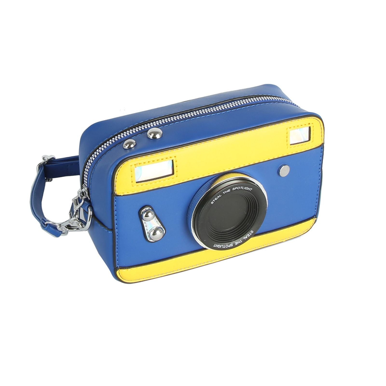  Crossbody Blue Yellow Camera Crossbody Bag